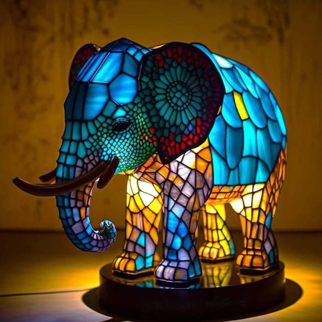Supermooie glas-in-lood stijl dierenlampen