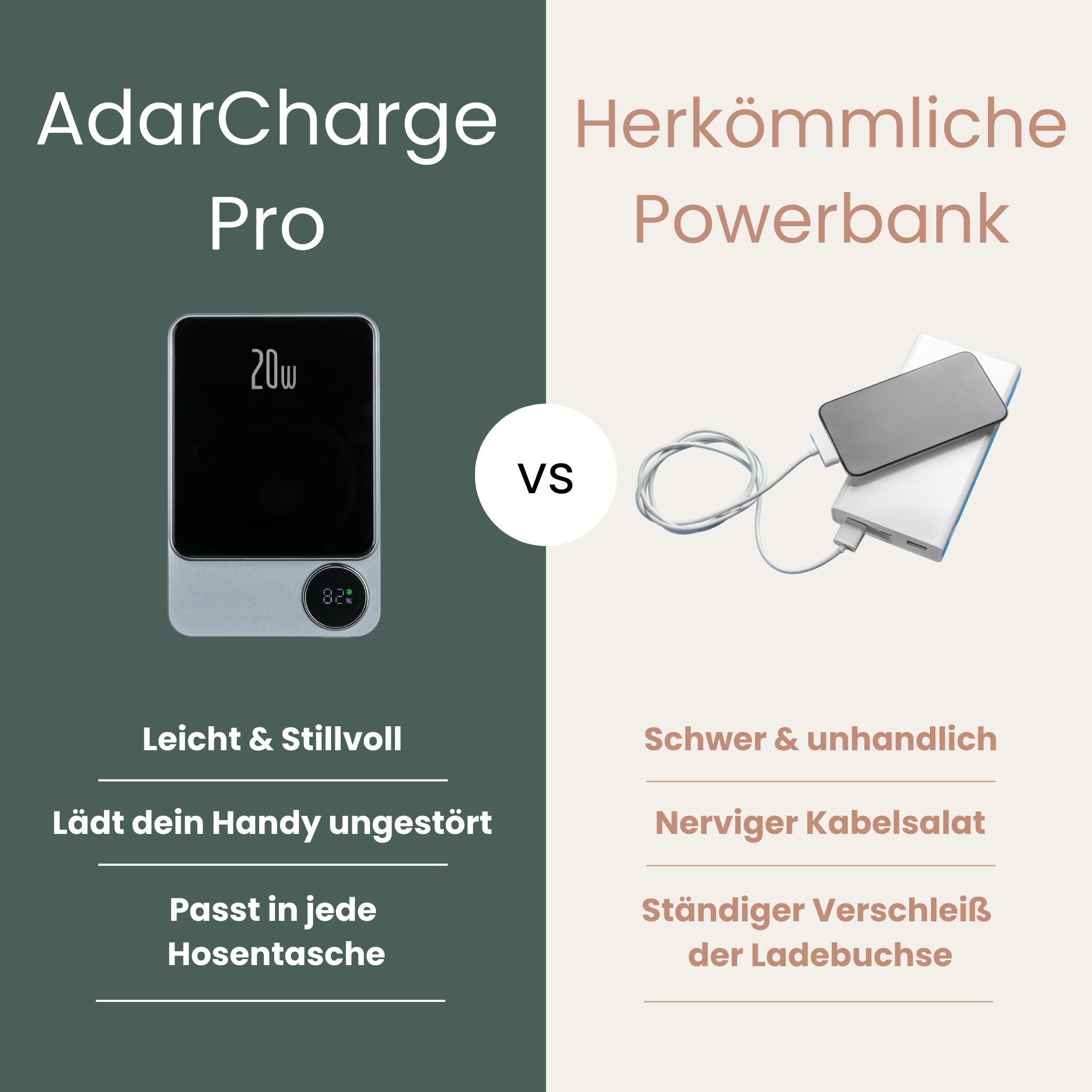 AdarCharge Pro - Magnetische PowerBank