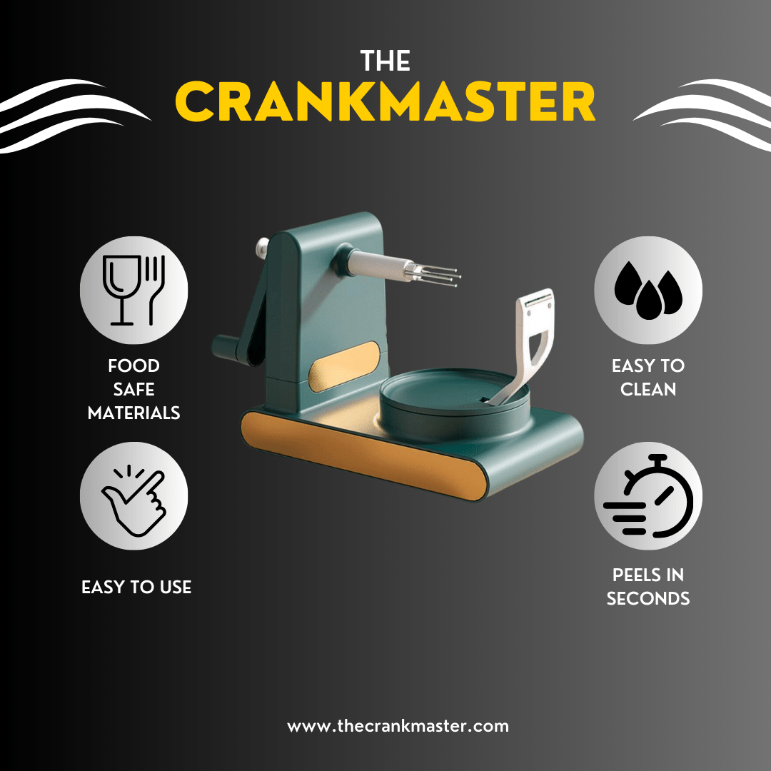 CrankMaster™ dunschiller - Bespaart je uren aan schillen + Gratis Appelsnijder T.W.V. €20