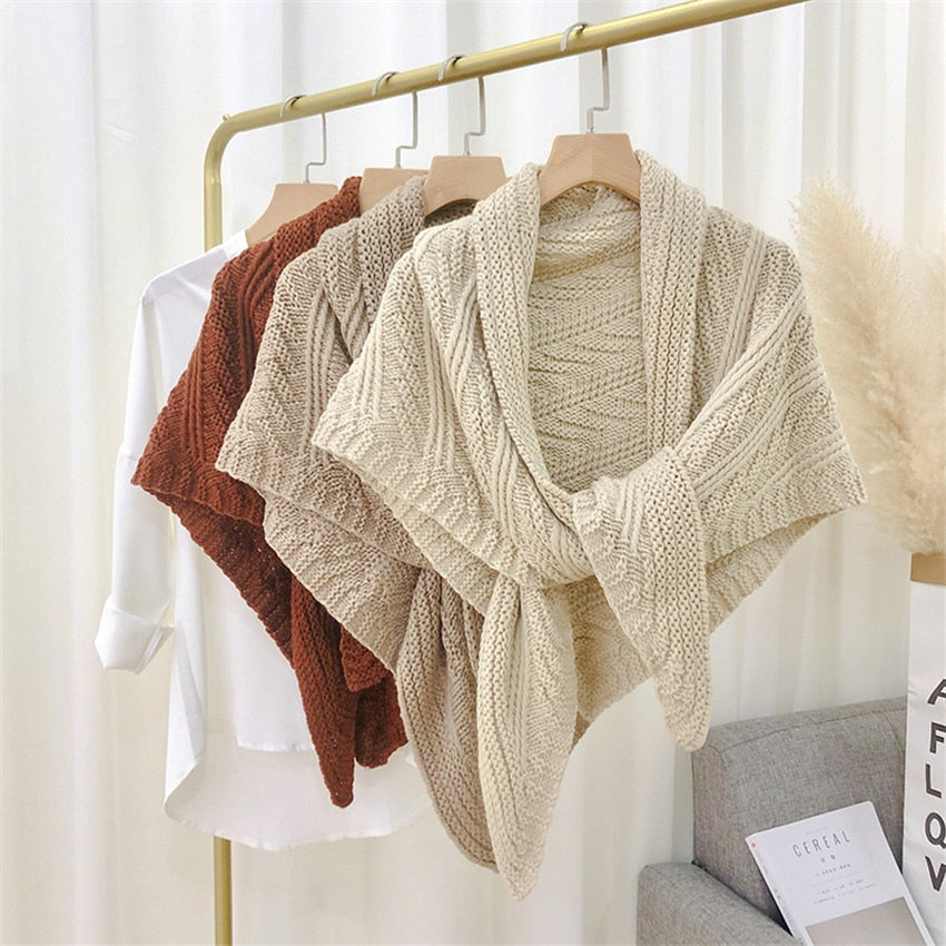 Fine Knitted Scarf™ | Driehoekige Modesjaal Voor Vrouwen