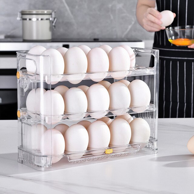 EggBox - Driedelige, zelfverende opbergdoos voor eieren